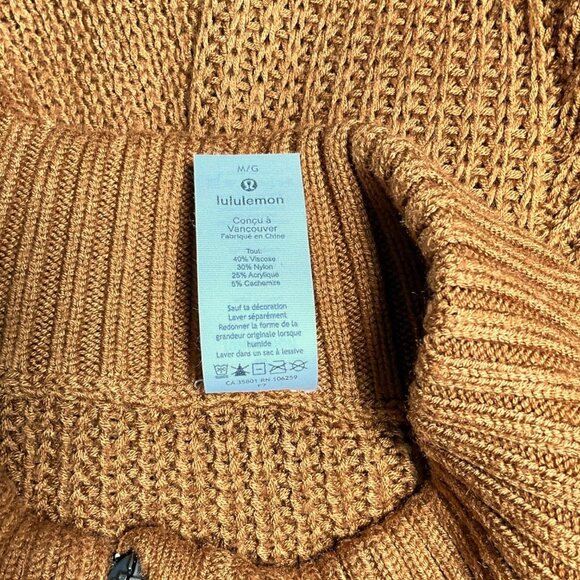 Lululemon Softer Still Wrap Spiced Bronze Size M / L Full Zip Wide Sleeve - Picture 9 of 9